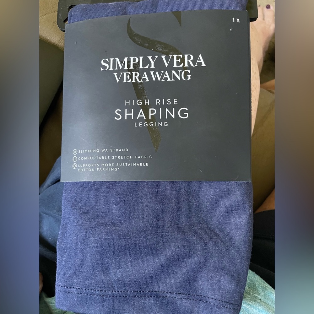 Simply Vera Vera Wang Blue Stretch Leggings